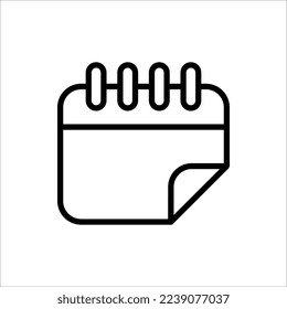 Calendar icon vector. Schedule, date icon symbol illustration.
