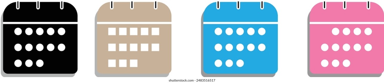 Calendar icon vector. Schedule, date icon symbol illustration