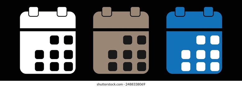 Calendar icon. Calendar icon vector. Schedule, date icon symbol illustration. Eps 10.