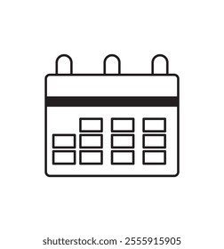 Calendar icon vector. Schedule, date icon symbol illustration