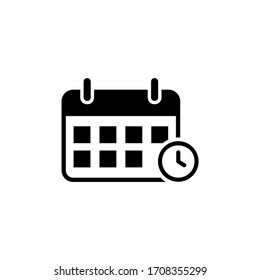 Calendar icon vector. Schedule icon isolated