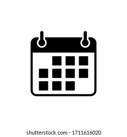 Calendar icon vector. Schedule icon symbol isolated