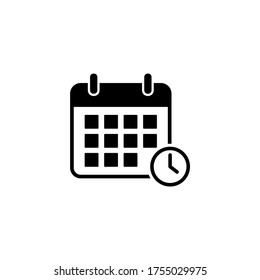 Calendar icon vector. Schedule icon symbol illustration