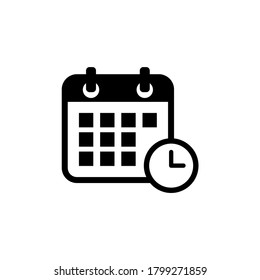 Vector de icono de calendario. Diseño vectorial de símbolo de icono de planificación