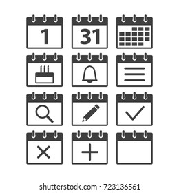 Calendar Icon Vector Set