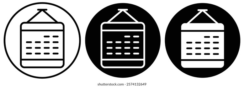 Calendar icon vector set. Calendar flat line icon. Vector illustrator