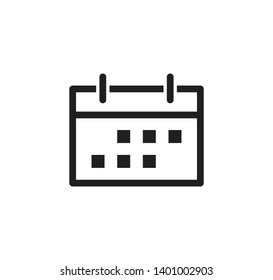 Calendar icon vector sign logo illustration