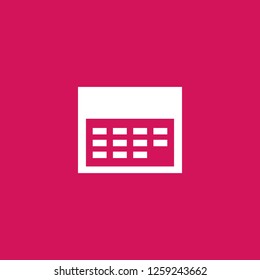 calendar icon vector. calendar sign on pink background. calendar icon for web and app