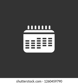 calendar icon vector. calendar sign on black background. calendar icon for web and app