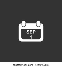 calendar icon vector. calendar sign on black background. calendar icon for web and app