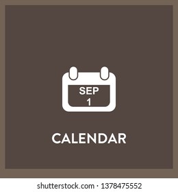 calendar icon vector. calendar sign on white background. calendar icon for web and app