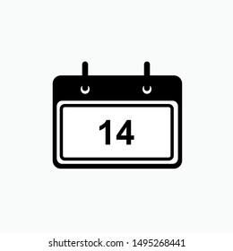 Calendar Icon - Vector, Sign and Symbol for Design, Presentation, Website or Apps Elements.
