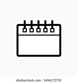 Calendar Icon - Vector, Sign and Symbol for Design, Presentation, Website or Apps Elements.