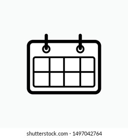 Calendar Icon - Vector, Sign and Symbol for Design, Presentation, Website or Apps Elements.
