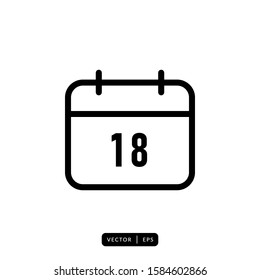 Calendar Icon Vector - Sign or Symbol