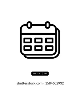 Calendar Icon Vector - Sign or Symbol
