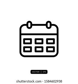 Calendar Icon Vector - Sign or Symbol