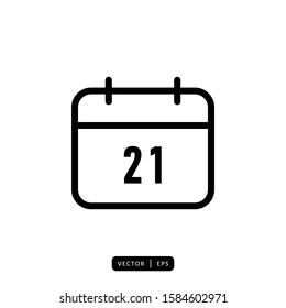 Calendar Icon Vector - Sign or Symbol