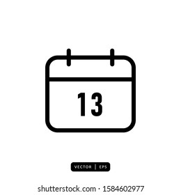 Calendar Icon Vector - Sign or Symbol