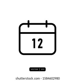 Calendar Icon Vector - Sign or Symbol