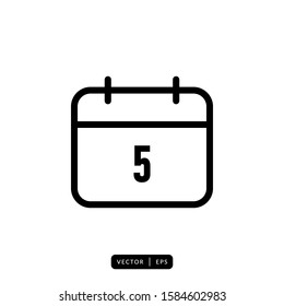 Calendar Icon Vector - Sign or Symbol
