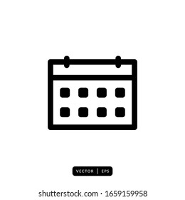 Calendar Icon Vector - Sign or Symbol