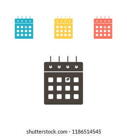 Calendar icon. Vector sign for web graphic.