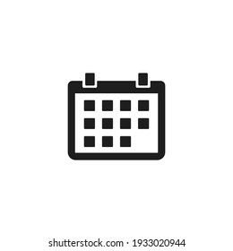 Calendar icon vector. Simple datebook sign