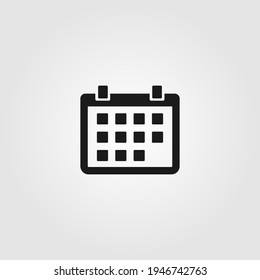 Calendar icon vector. Simple datebook sign