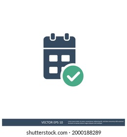 calendar icon vector simple design element