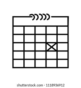 Calendar icon vector icon. Simple element illustration. Calendar symbol design. Can be used for web and mobile.