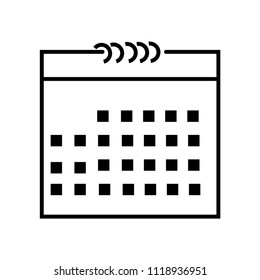 Calendar icon vector icon. Simple element illustration. Calendar symbol design. Can be used for web and mobile.