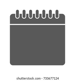 Calendar icon. Vector simple illustration of calendar icon isolated on white background