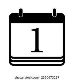 Símbolo de Vector del calendario y signos. Icono de calendario del primer día. Ilustración vectorial del calendario.