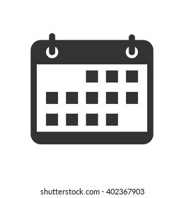 Calendar Icon Vector, Solid Illustration, Pictogram Isolated On White