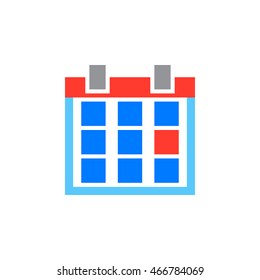 Calendar icon vector, solid logo, pictogram isolated on white, pixel perfect illustration