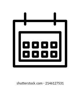 Calendar Icon Vector Symbol Design Illustration