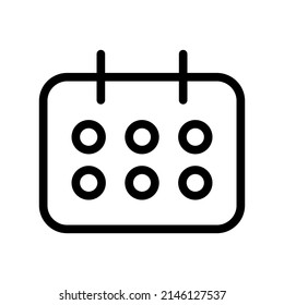 Calendar Icon Vector Symbol Design Illustration