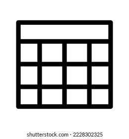 Calendar Icon Vector Symbol Design Illustration
