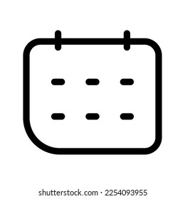 Calendar Icon Vector Symbol Design Illustration