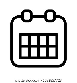 Calendar Icon Vector Symbol Design Illustration