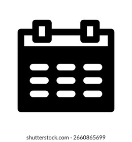 Ilustração de design de símbolo de vetor de ícone de calendário