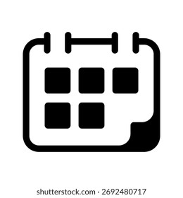 Icono de calendario Ilustración de diseño de símbolo de Vector