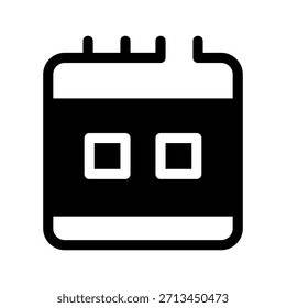 Icono de calendario Ilustración de diseño de símbolo de Vector