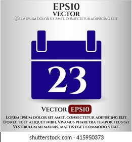 calendar icon vector symbol flat eps jpg app web concept website
