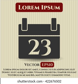 calendar icon vector symbol flat eps jpg app web concept website