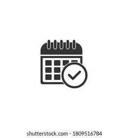 calendar icon vector symbol isolated illustration white background