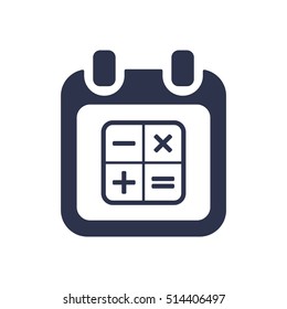 Calendar  icon  vector, symbol, isolated, flat  design.