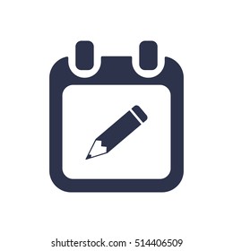 Calendar  icon  vector, symbol, isolated, flat  design.