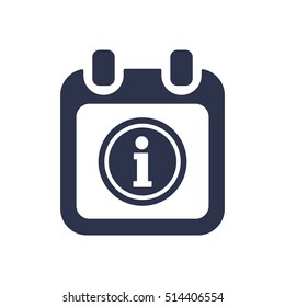 Calendar  icon  vector, symbol, isolated, flat  design.